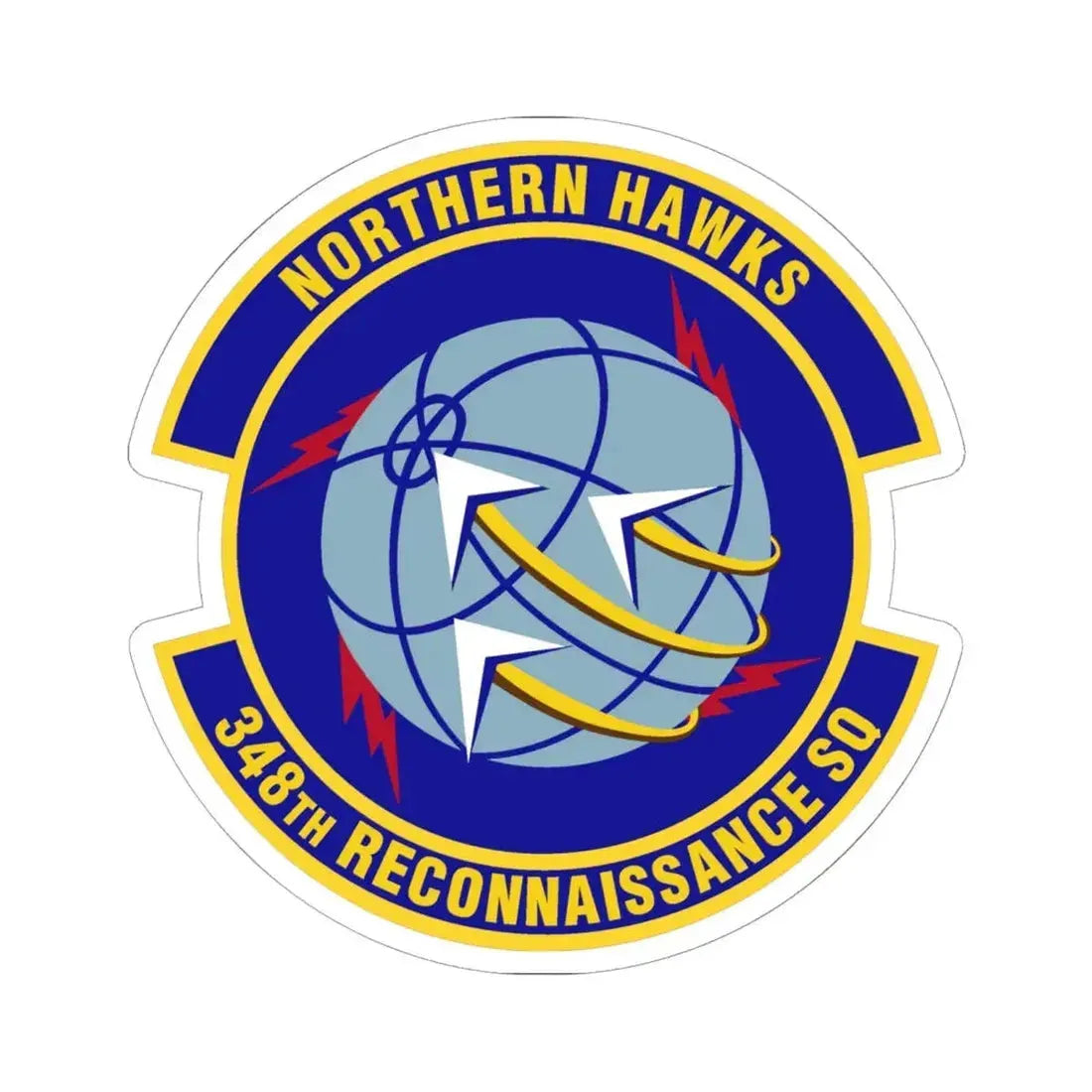 348th Reconnaissance Squadron (U.S. Air Force) STICKER Vinyl Kiss-Cut Decal 6 Inch White - The Sticker Space