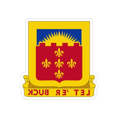 349 Armored Field Artillery Battalion (U.S. Army) REVERSE PRINT Transparent STICKER-2" × 2"-The Sticker Space