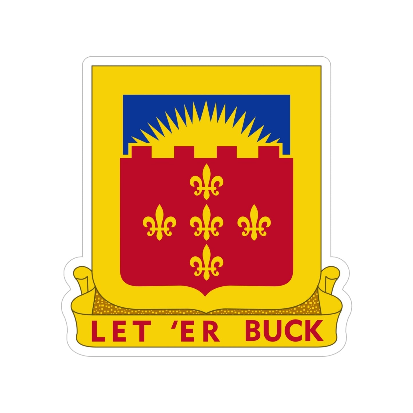 349 Armored Field Artillery Battalion (U.S. Army) Transparent STICKER Die-Cut Vinyl Decal-5 Inch-The Sticker Space