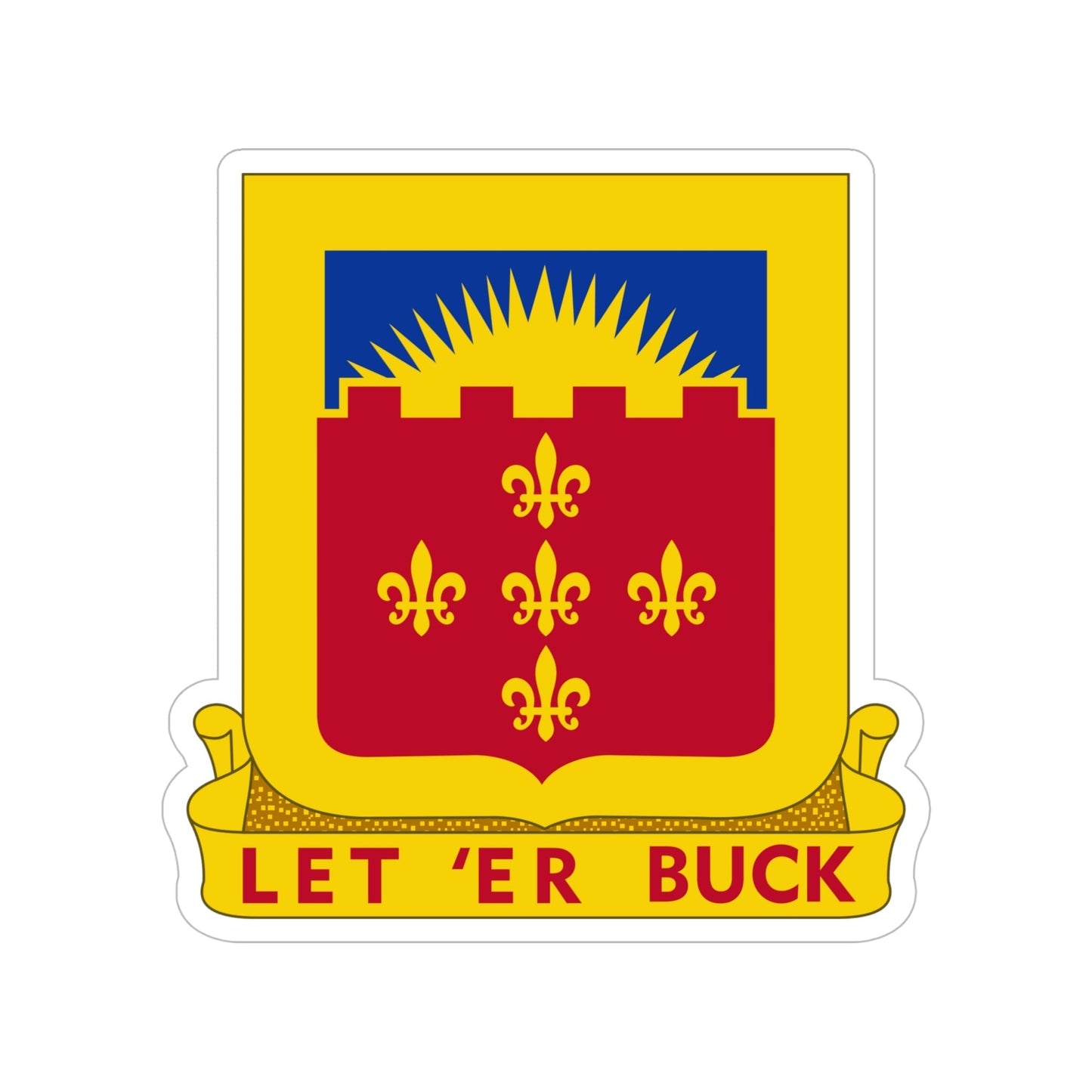 349 Armored Field Artillery Battalion (U.S. Army) Transparent STICKER Die-Cut Vinyl Decal-6 Inch-The Sticker Space