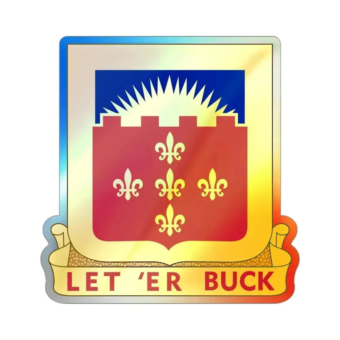 349 Armored Field Artillery Battalion (U.S. Army) Holographic STICKER Die-Cut Vinyl Decal 3 Inch Holographic - The Sticker Space