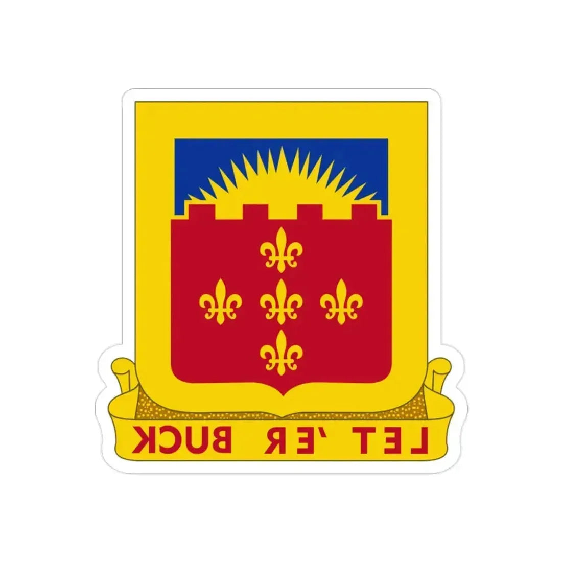 349 Armored Field Artillery Battalion (U.S. Army) REVERSE PRINT Transparent Die-Cut STICKER 2 Inch Die-Cut Transparent - The Sticker Space