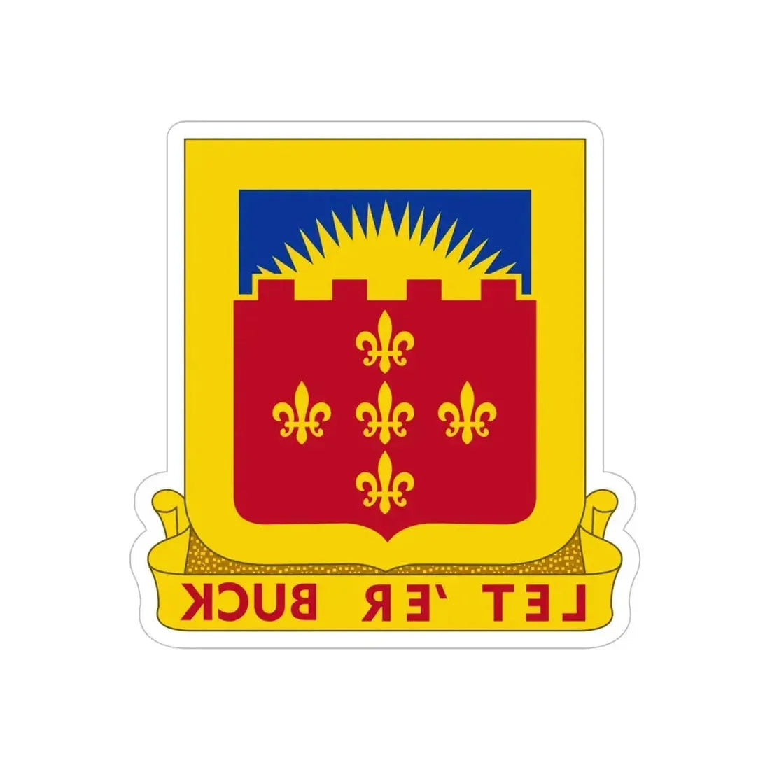 349 Armored Field Artillery Battalion (U.S. Army) REVERSE PRINT Transparent Die-Cut STICKER - The Sticker Space
