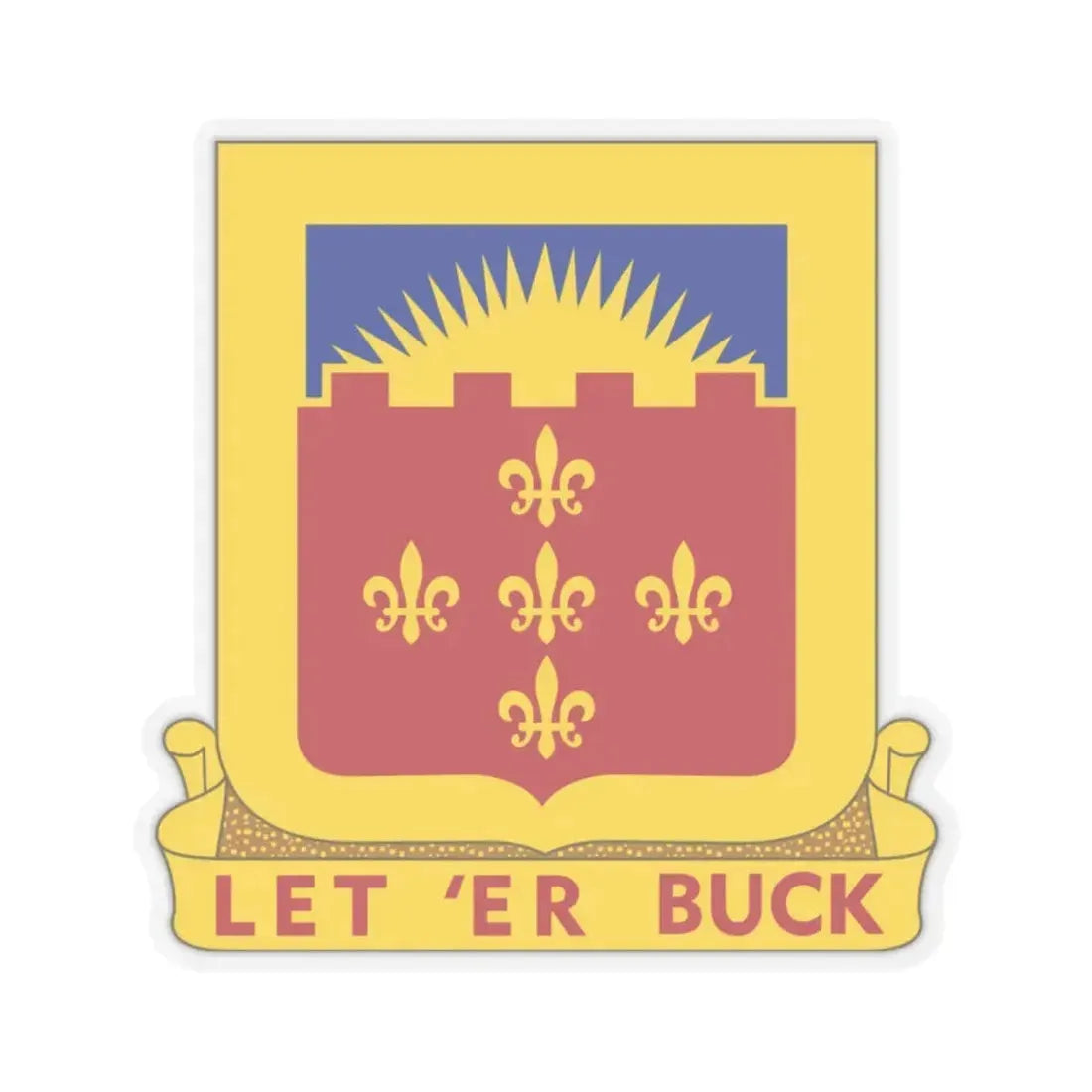 349 Armored Field Artillery Battalion (U.S. Army) STICKER Vinyl Kiss-Cut Decal 2 Inch Transparent - The Sticker Space