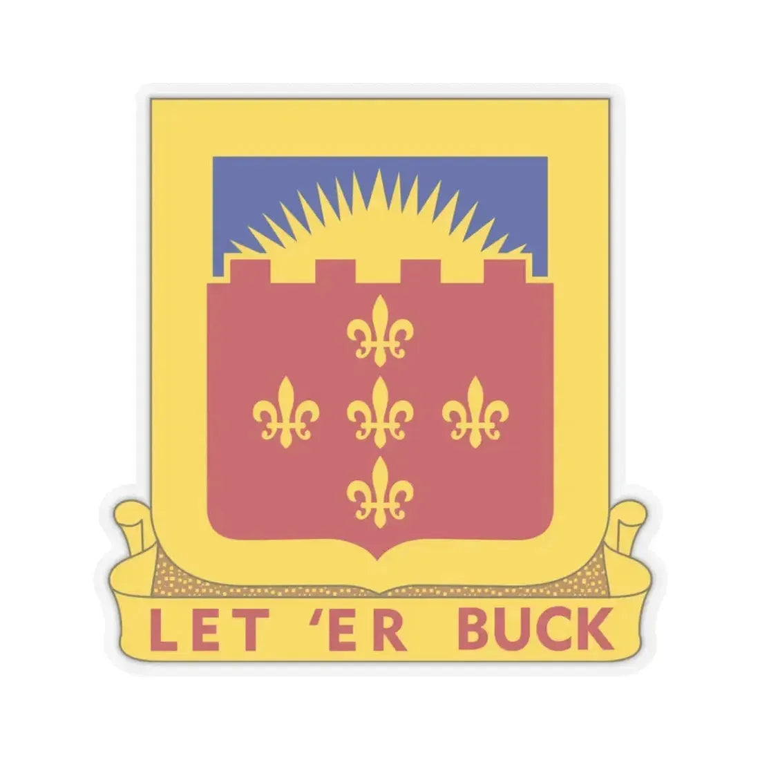 349 Armored Field Artillery Battalion (U.S. Army) STICKER Vinyl Kiss-Cut Decal 3 Inch Transparent - The Sticker Space