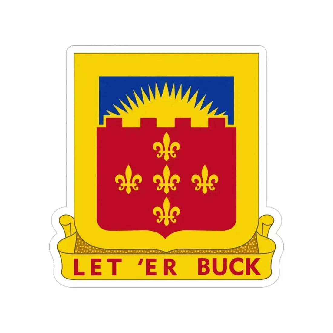 349 Armored Field Artillery Battalion (U.S. Army) Transparent STICKER Die-Cut Vinyl Decal 3 Inch - The Sticker Space