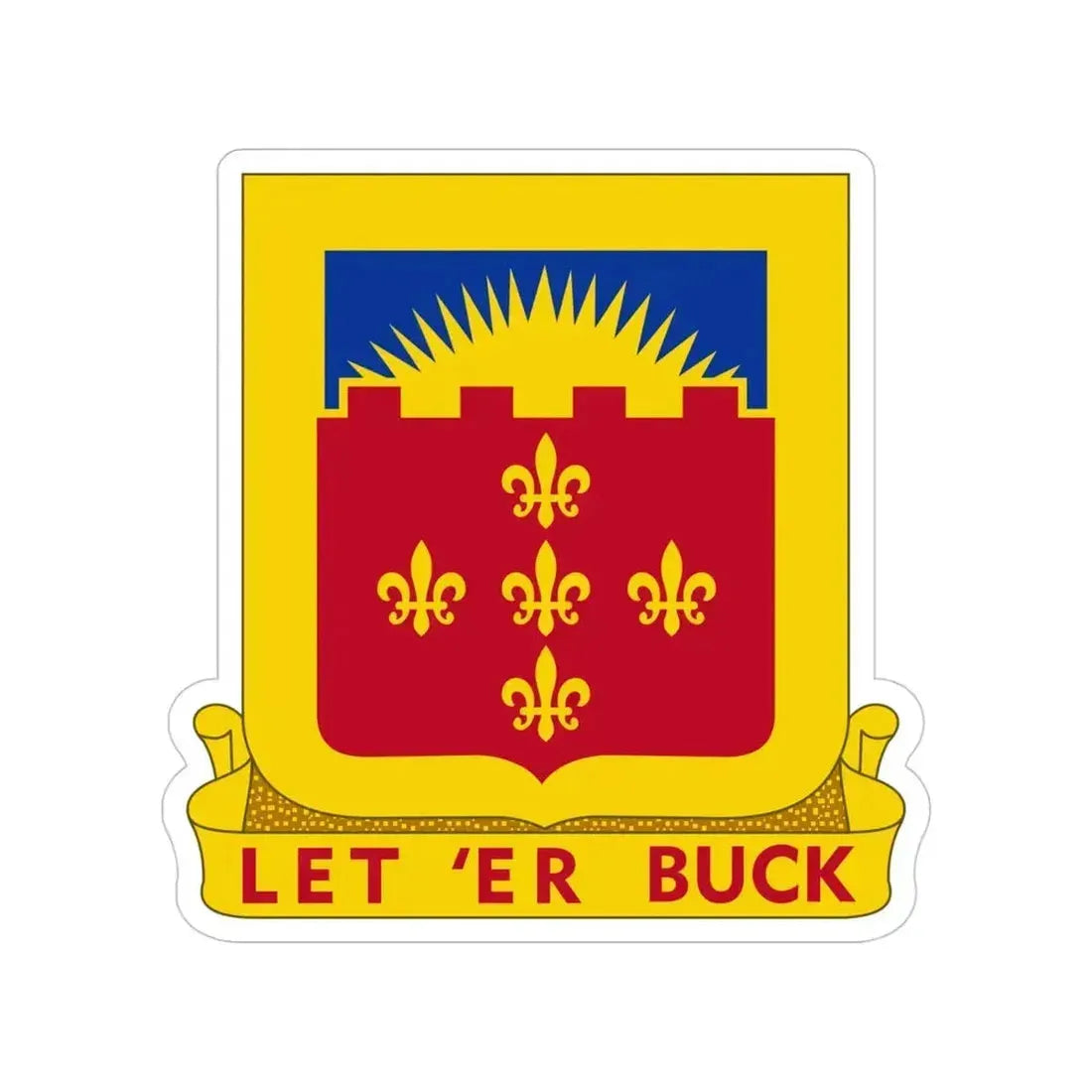 349 Armored Field Artillery Battalion (U.S. Army) Transparent STICKER Die-Cut Vinyl Decal 4 Inch - The Sticker Space
