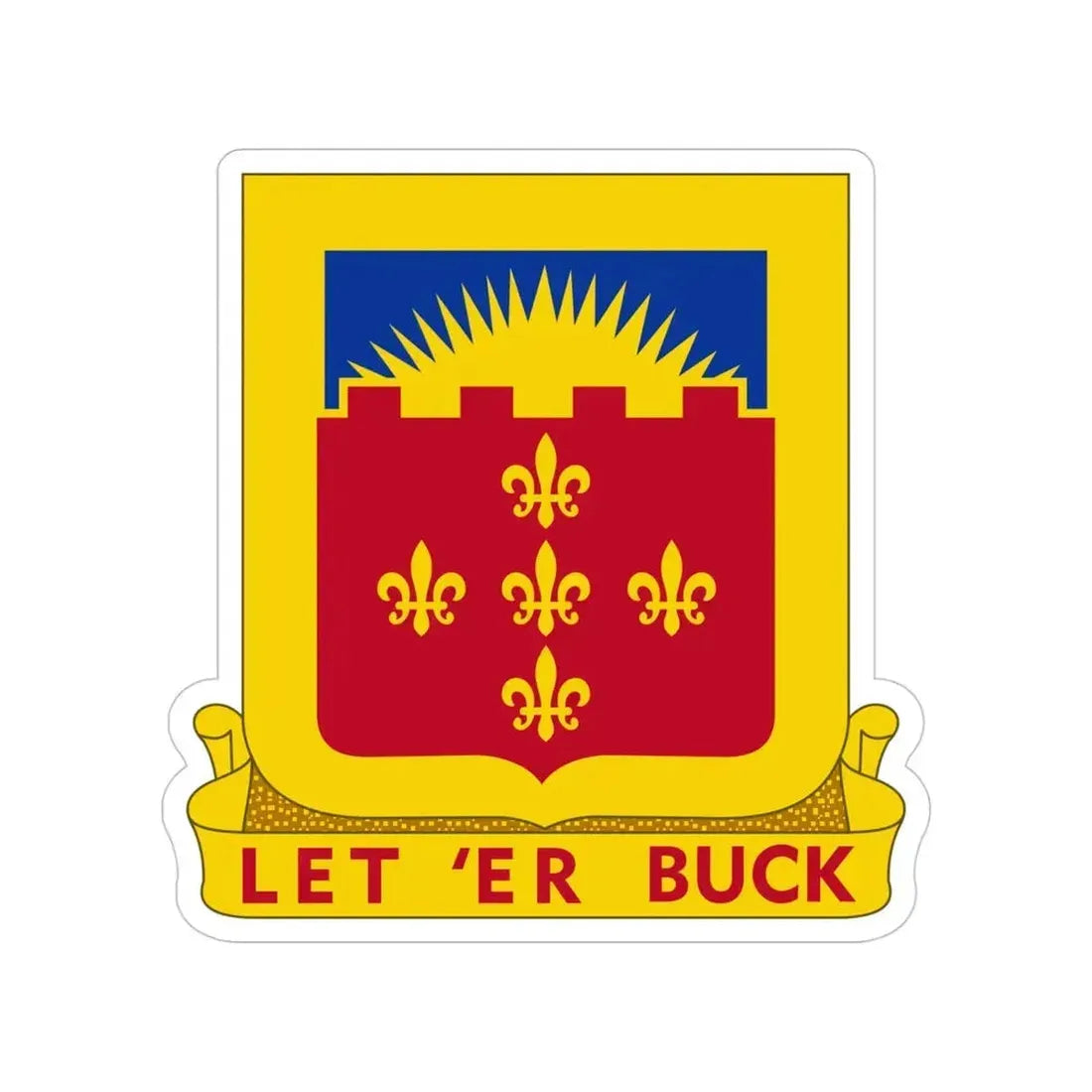 349 Armored Field Artillery Battalion (U.S. Army) Transparent STICKER Die-Cut Vinyl Decal 4 Inch - The Sticker Space