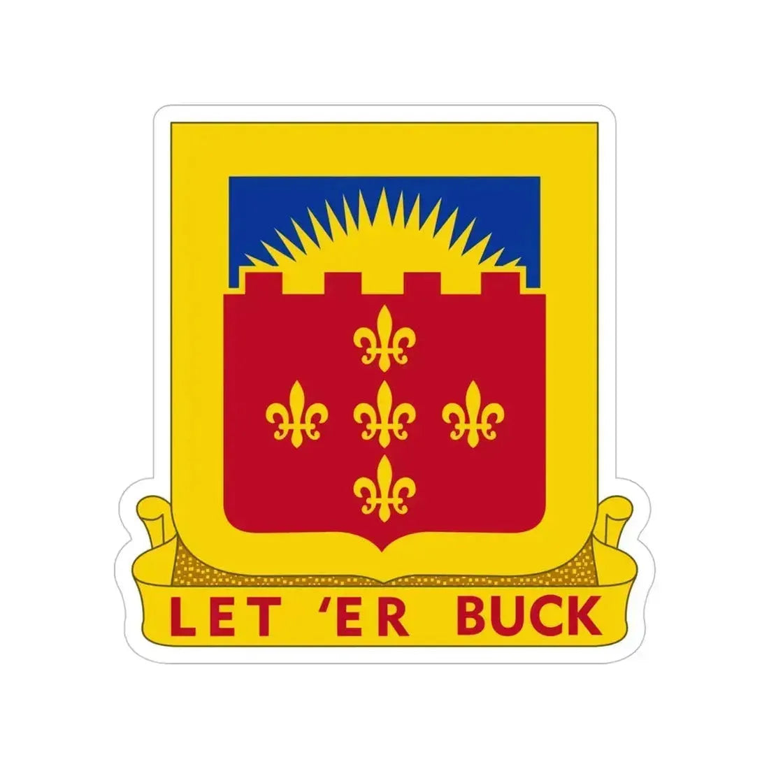 349 Armored Field Artillery Battalion (U.S. Army) Transparent STICKER Die-Cut Vinyl Decal 5 Inch - The Sticker Space