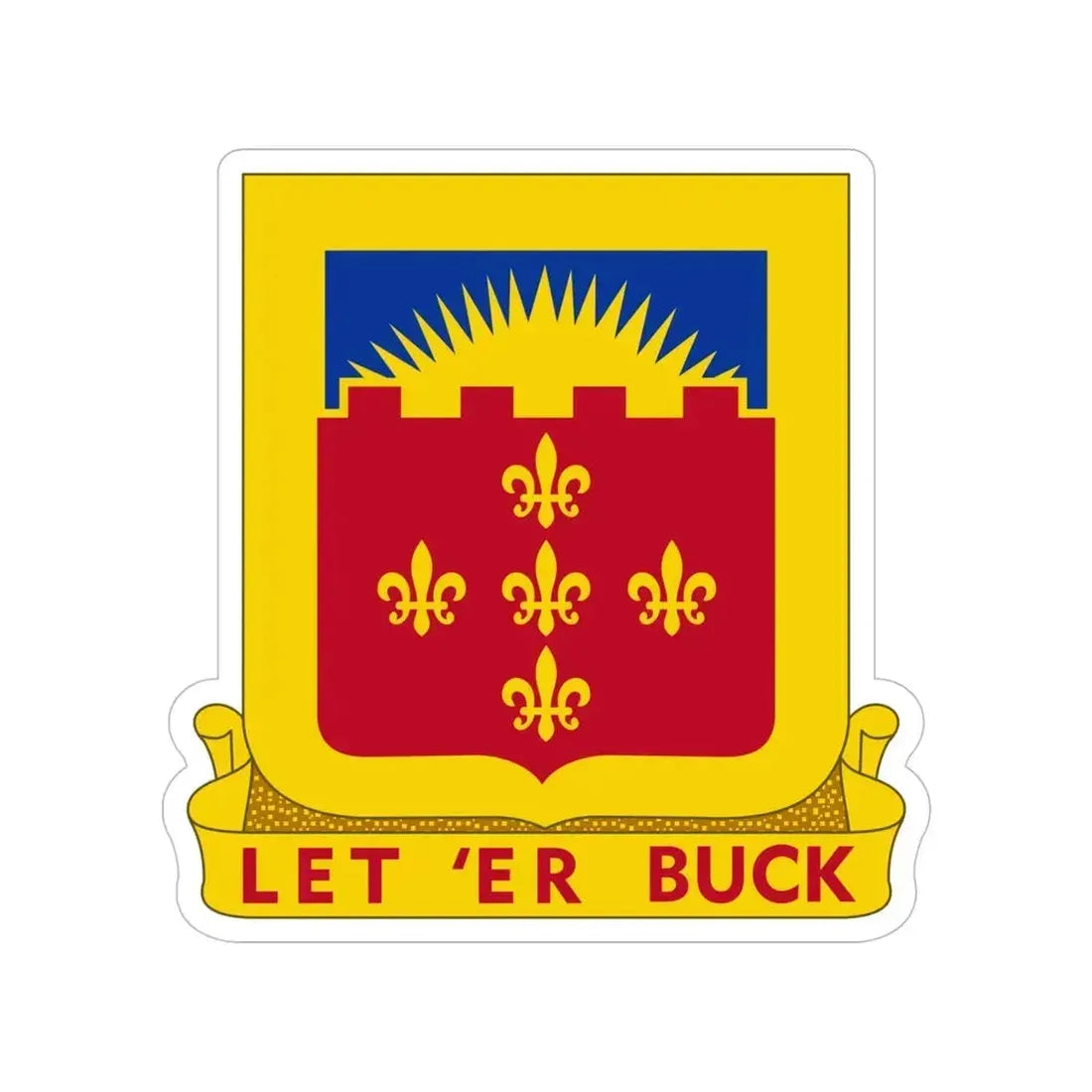 349 Armored Field Artillery Battalion (U.S. Army) Transparent STICKER Die-Cut Vinyl Decal 5 Inch - The Sticker Space