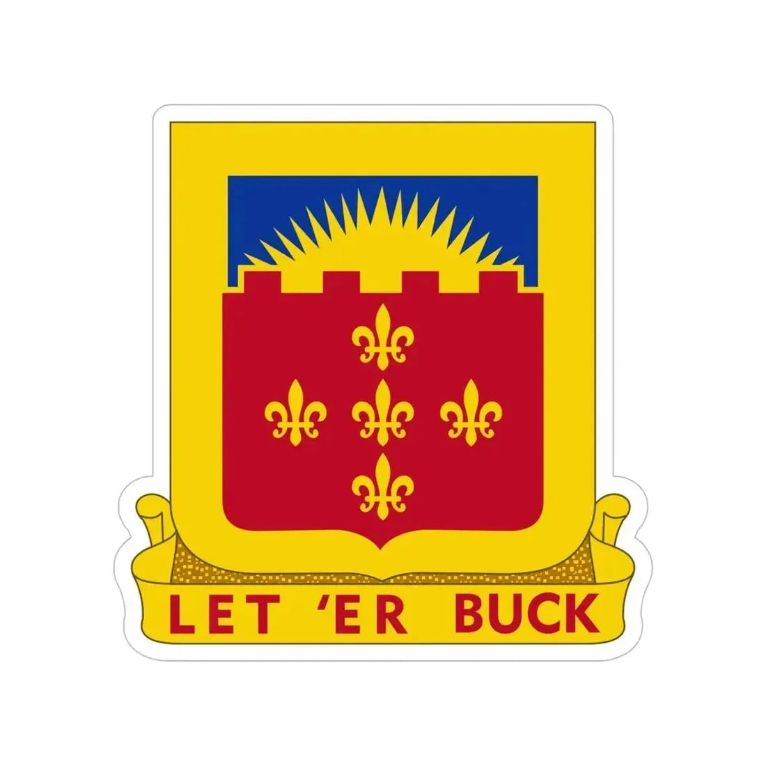349 Armored Field Artillery Battalion (U.S. Army) Transparent STICKER Die-Cut Vinyl Decal 6 Inch - The Sticker Space