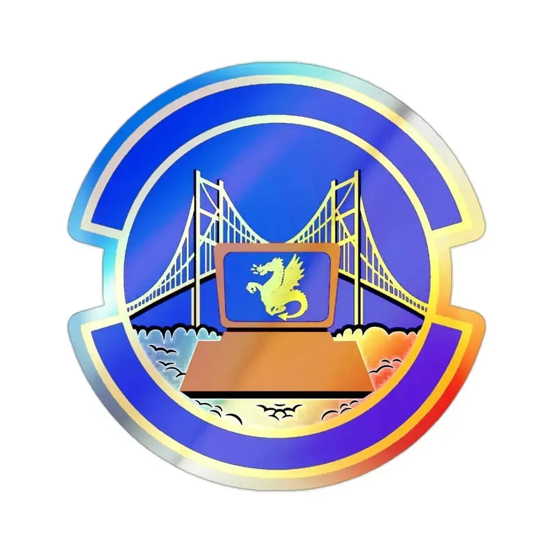 349 Force Support Squadron AFRC (U.S. Air Force) Holographic STICKER Die-Cut Vinyl Decal 2 Inch Holographic - The Sticker Space