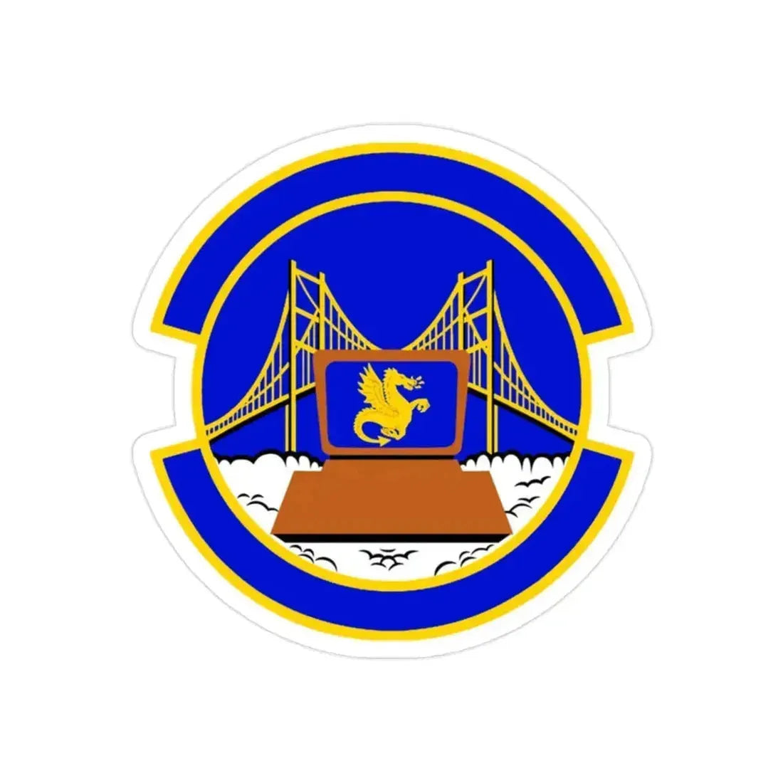 349 Force Support Squadron AFRC (U.S. Air Force) REVERSE PRINT Transparent Die-Cut STICKER 2 Inch Die-Cut Transparent - The Sticker Space