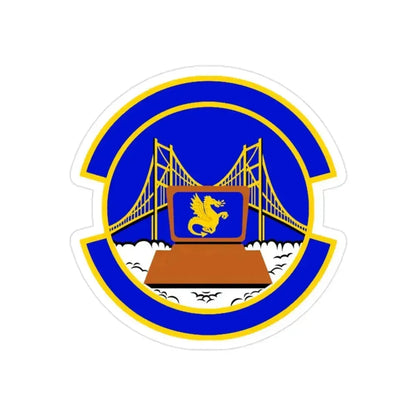 349 Force Support Squadron AFRC (U.S. Air Force) REVERSE PRINT Transparent Die-Cut STICKER 2 Inch Die-Cut Transparent - The Sticker Space