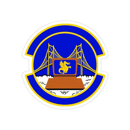 349 Force Support Squadron AFRC (U.S. Air Force) REVERSE PRINT Transparent Die-Cut STICKER 4 Inch Die-Cut Transparent - The Sticker Space