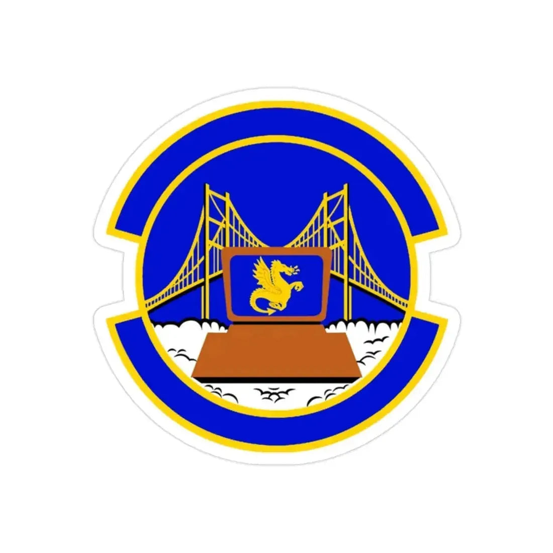 349 Force Support Squadron AFRC (U.S. Air Force) REVERSE PRINT Transparent Die-Cut STICKER - The Sticker Space