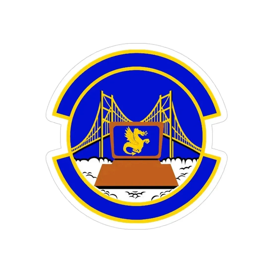 349 Force Support Squadron AFRC (U.S. Air Force) REVERSE PRINT Transparent Die-Cut STICKER - The Sticker Space