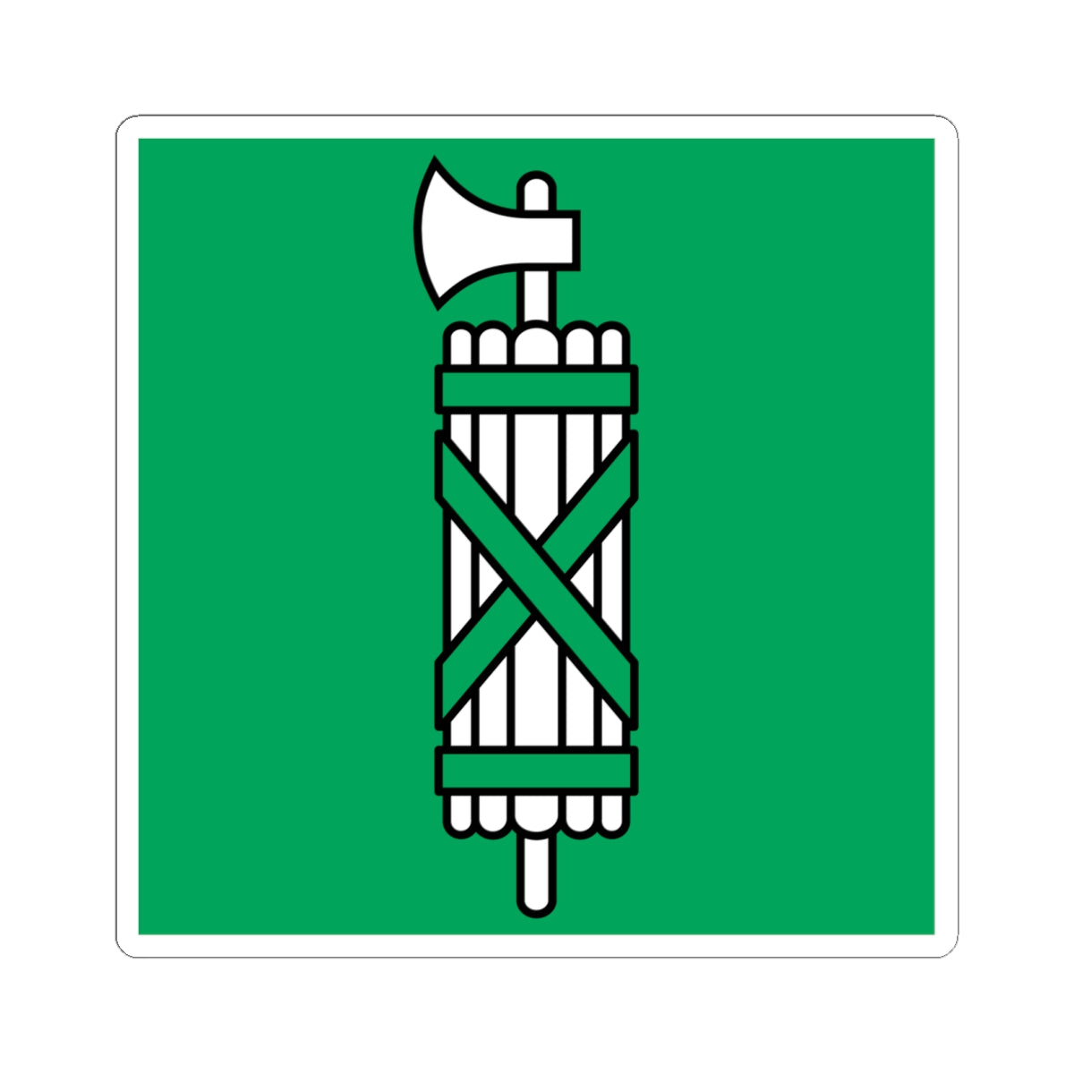 Flag of Canton of Sankt Gallen (Switzerland) STICKER Vinyl Kiss-Cut Decal
