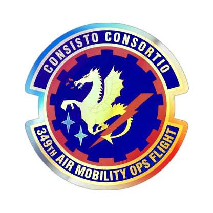 349th Air Mobility Operations Flight (U.S. Air Force) Holographic STICKER Die-Cut Vinyl Decal - The Sticker Space