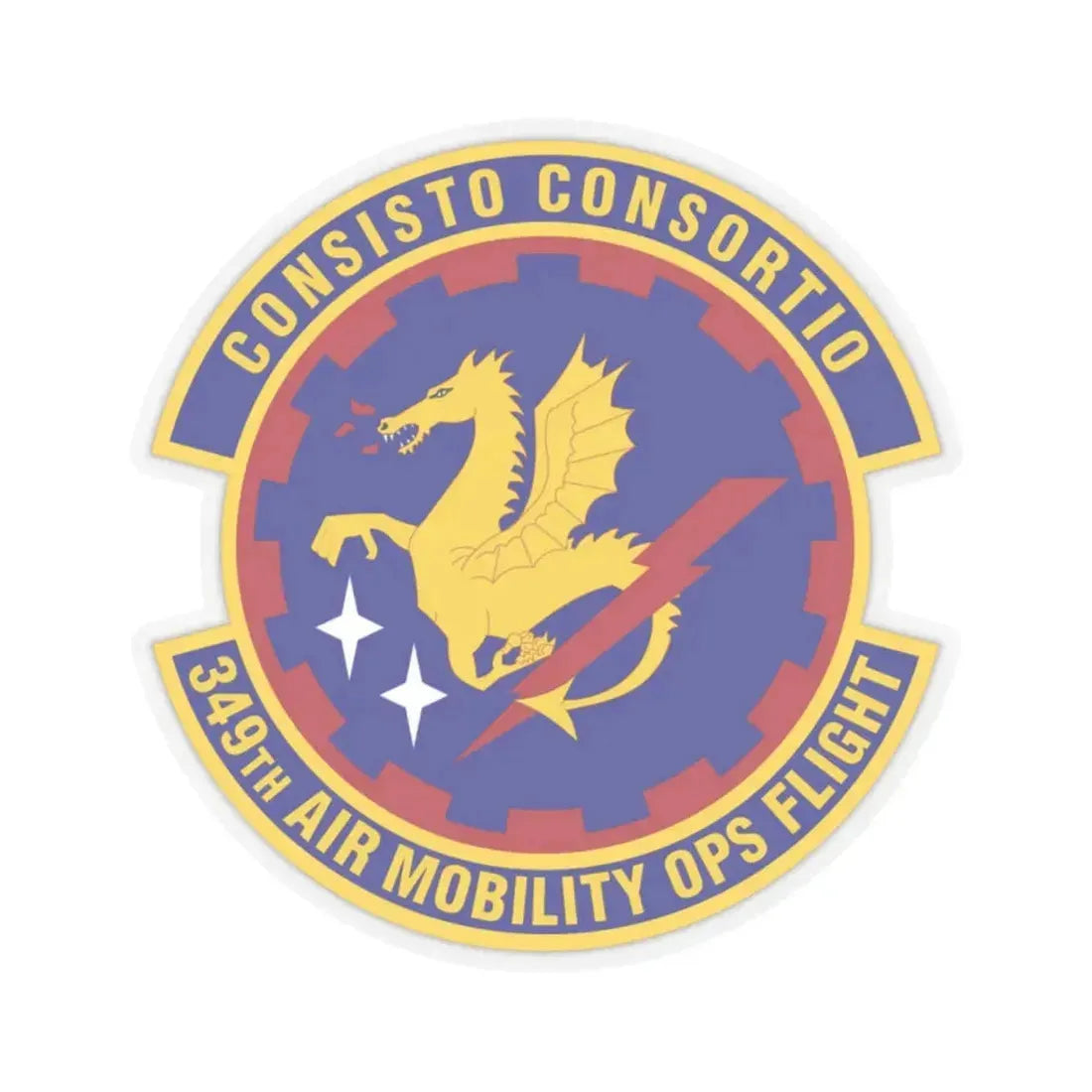 349th Air Mobility Operations Flight (U.S. Air Force) STICKER Vinyl Kiss-Cut Decal 2 Inch Transparent - The Sticker Space