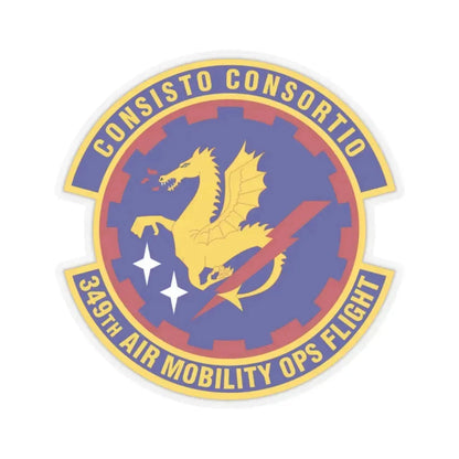 349th Air Mobility Operations Flight (U.S. Air Force) STICKER Vinyl Kiss-Cut Decal 2 Inch Transparent - The Sticker Space