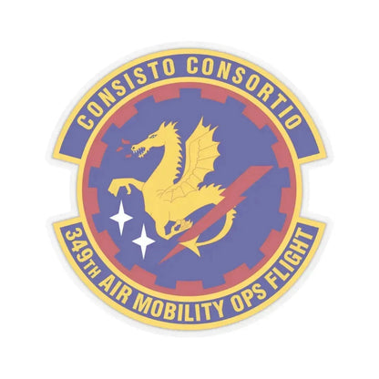 349th Air Mobility Operations Flight (U.S. Air Force) STICKER Vinyl Kiss-Cut Decal 4 Inch Transparent - The Sticker Space