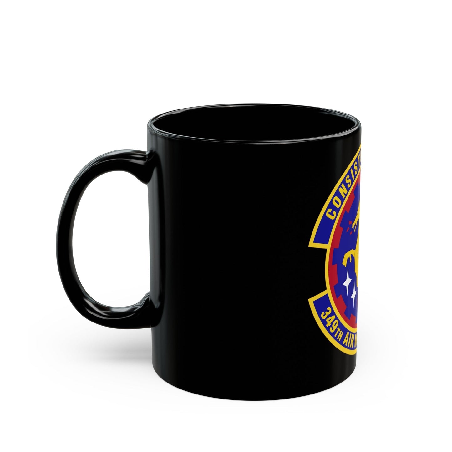 349th Air Mobility Operations Squadron (U.S. Air Force) Black Coffee Mug-The Sticker Space