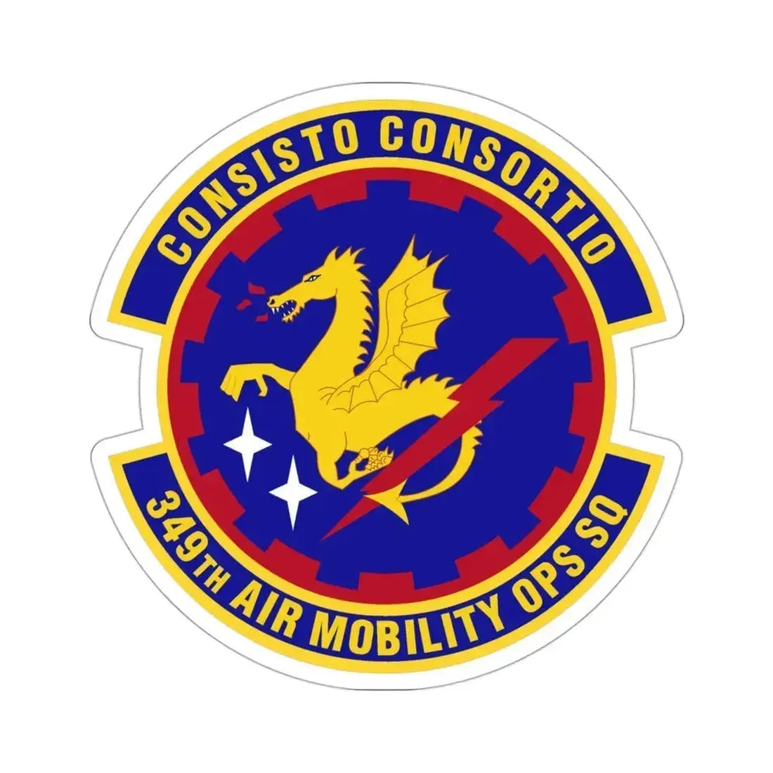 349th Air Mobility Operations Squadron (U.S. Air Force) STICKER Vinyl Die-Cut Decal 3 Inch - The Sticker Space