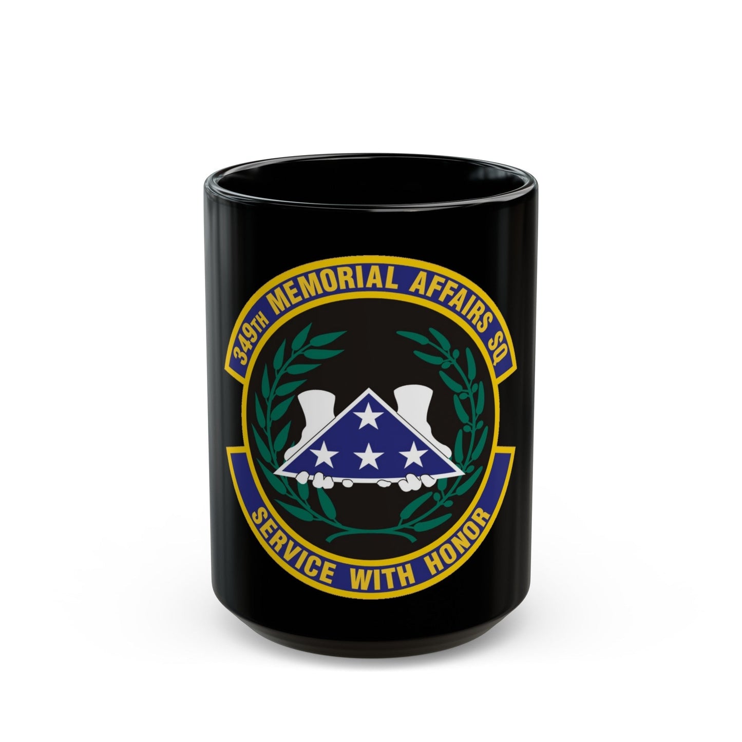 349th Memorial Affairs Squadron (U.S. Air Force) Black Coffee Mug-15oz-The Sticker Space