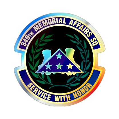 349th Memorial Affairs Squadron (U.S. Air Force) Holographic STICKER Die-Cut Vinyl Decal-2 Inch-The Sticker Space