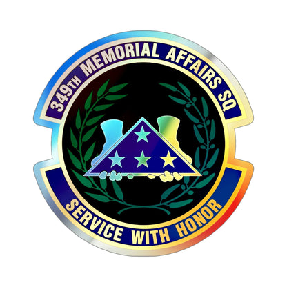 349th Memorial Affairs Squadron (U.S. Air Force) Holographic STICKER Die-Cut Vinyl Decal-4 Inch-The Sticker Space