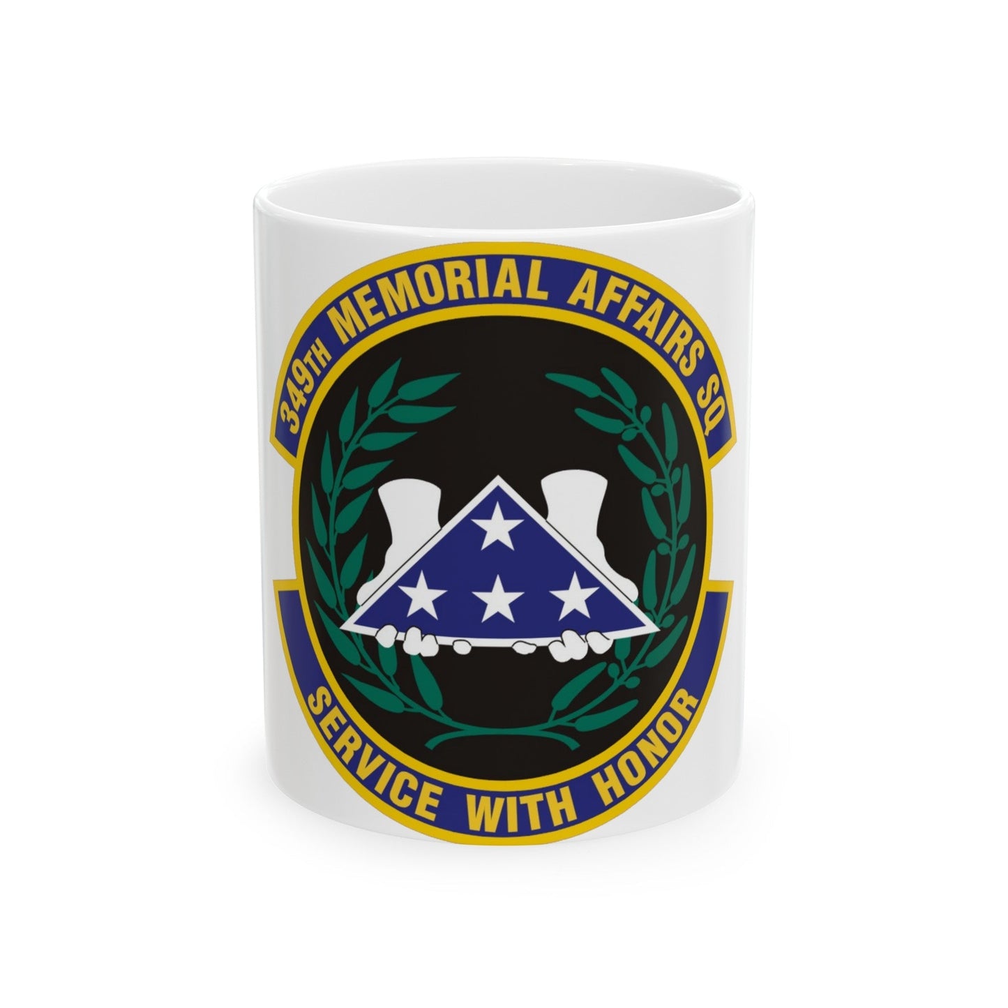 349th Memorial Affairs Squadron (U.S. Air Force) White Coffee Mug-11oz-The Sticker Space