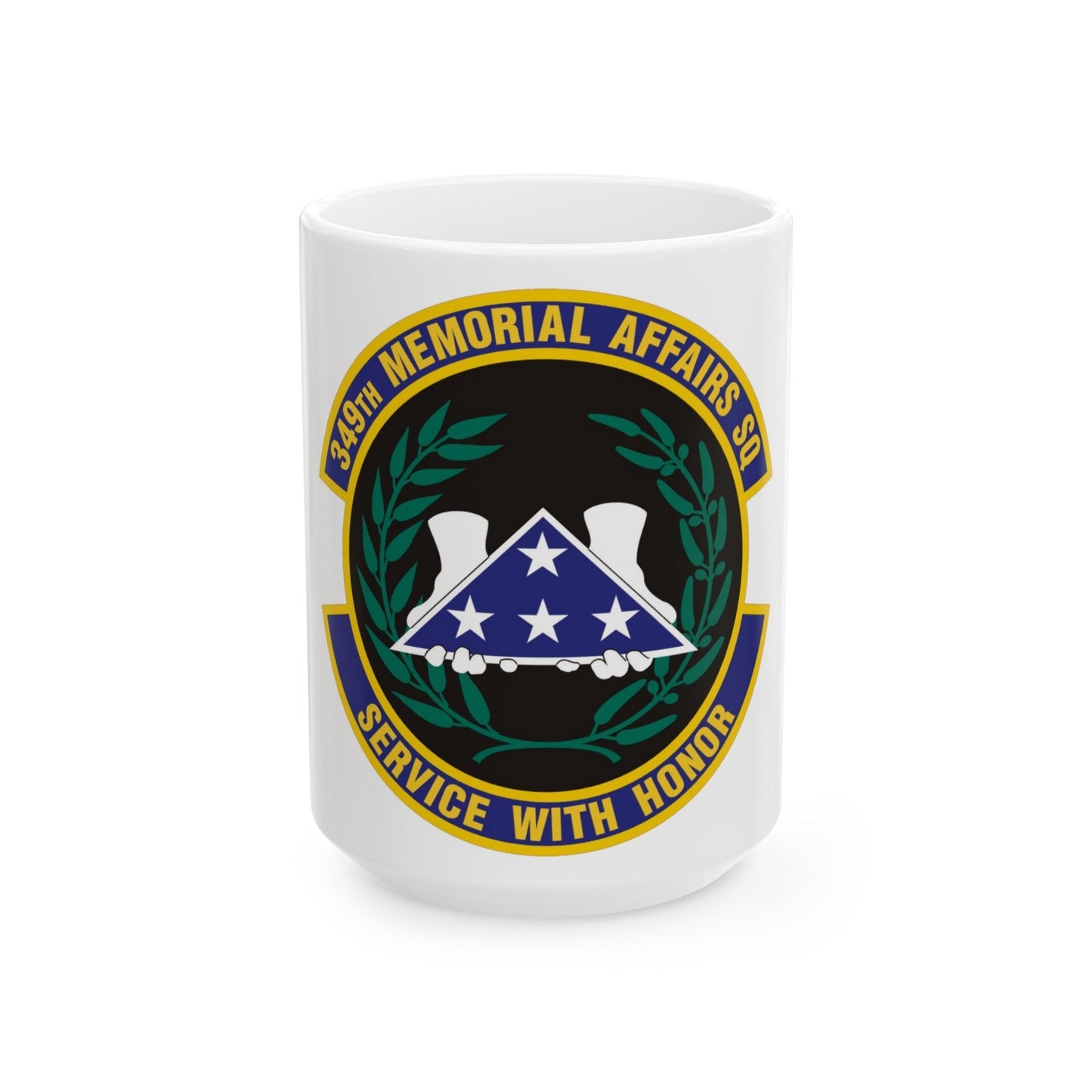 349th Memorial Affairs Squadron (U.S. Air Force) White Coffee Mug-15oz-The Sticker Space