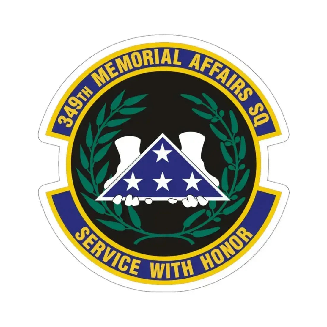 349th Memorial Affairs Squadron (U.S. Air Force) STICKER Vinyl Die-Cut Decal 3 Inch - The Sticker Space