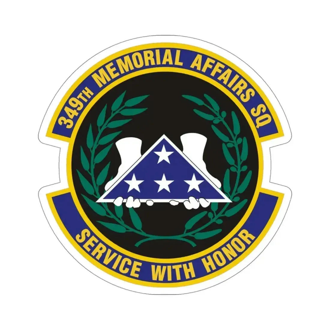 349th Memorial Affairs Squadron (U.S. Air Force) STICKER Vinyl Die-Cut Decal 4 Inch - The Sticker Space