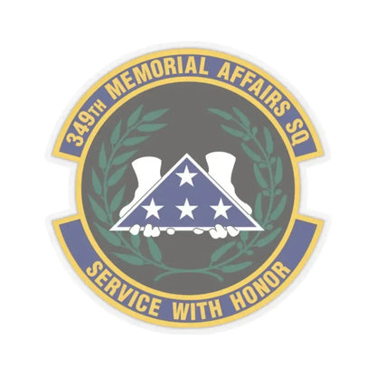 349th Memorial Affairs Squadron (U.S. Air Force) STICKER Vinyl Kiss-Cut Decal 2 Inch Transparent - The Sticker Space
