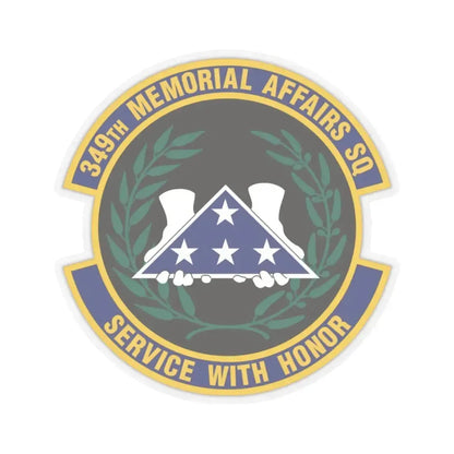 349th Memorial Affairs Squadron (U.S. Air Force) STICKER Vinyl Kiss-Cut Decal 4 Inch Transparent - The Sticker Space