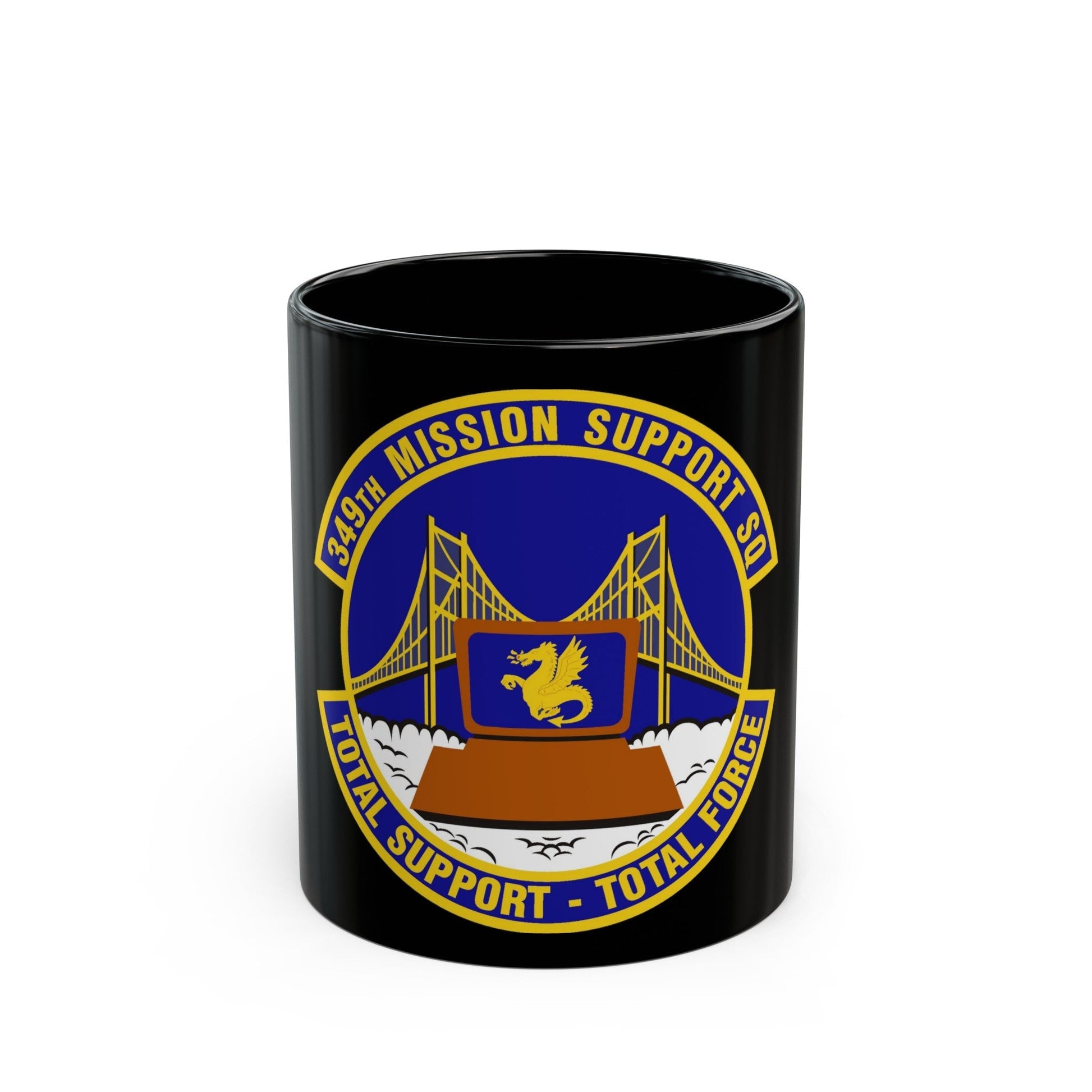 349th Mission Support Squadron (U.S. Air Force) Black Coffee Mug-11oz-The Sticker Space