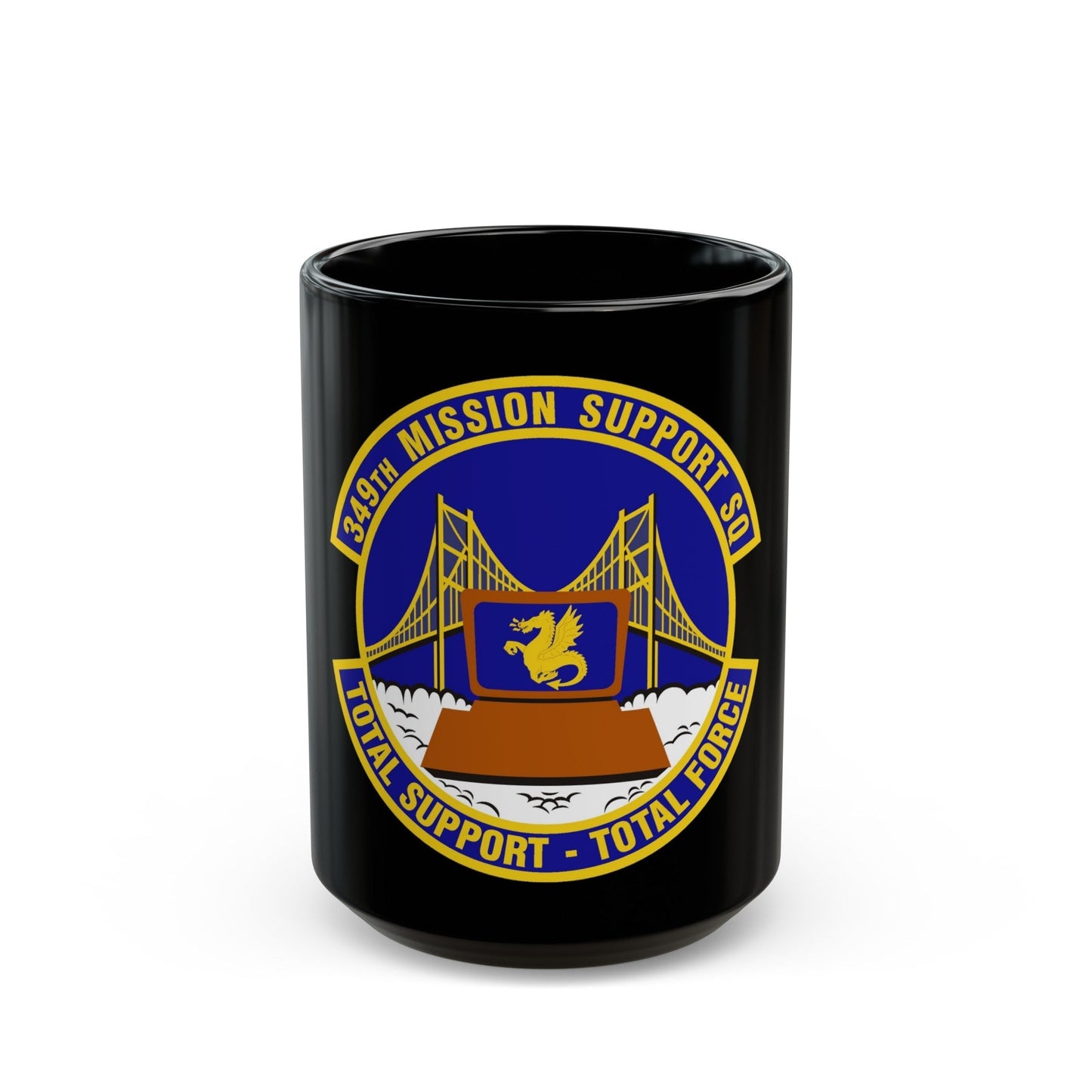 349th Mission Support Squadron (U.S. Air Force) Black Coffee Mug-15oz-The Sticker Space