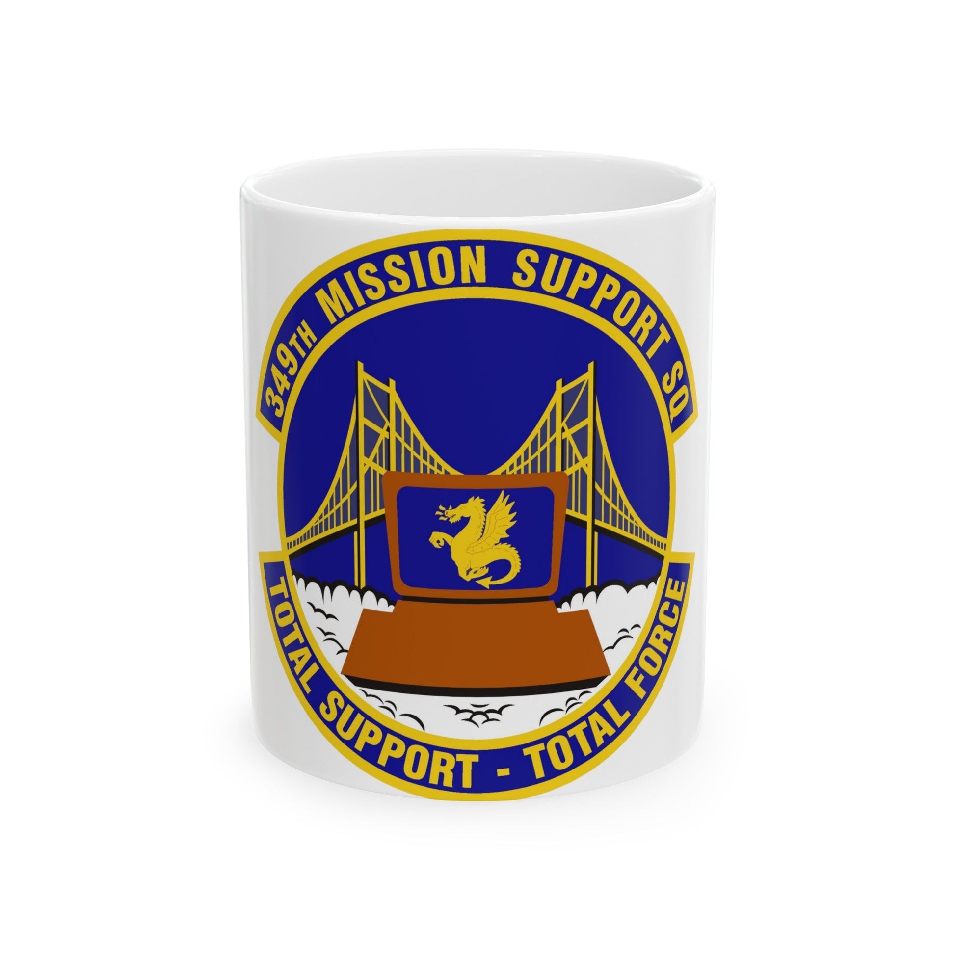 349th Mission Support Squadron (U.S. Air Force) White Coffee Mug-11oz-The Sticker Space