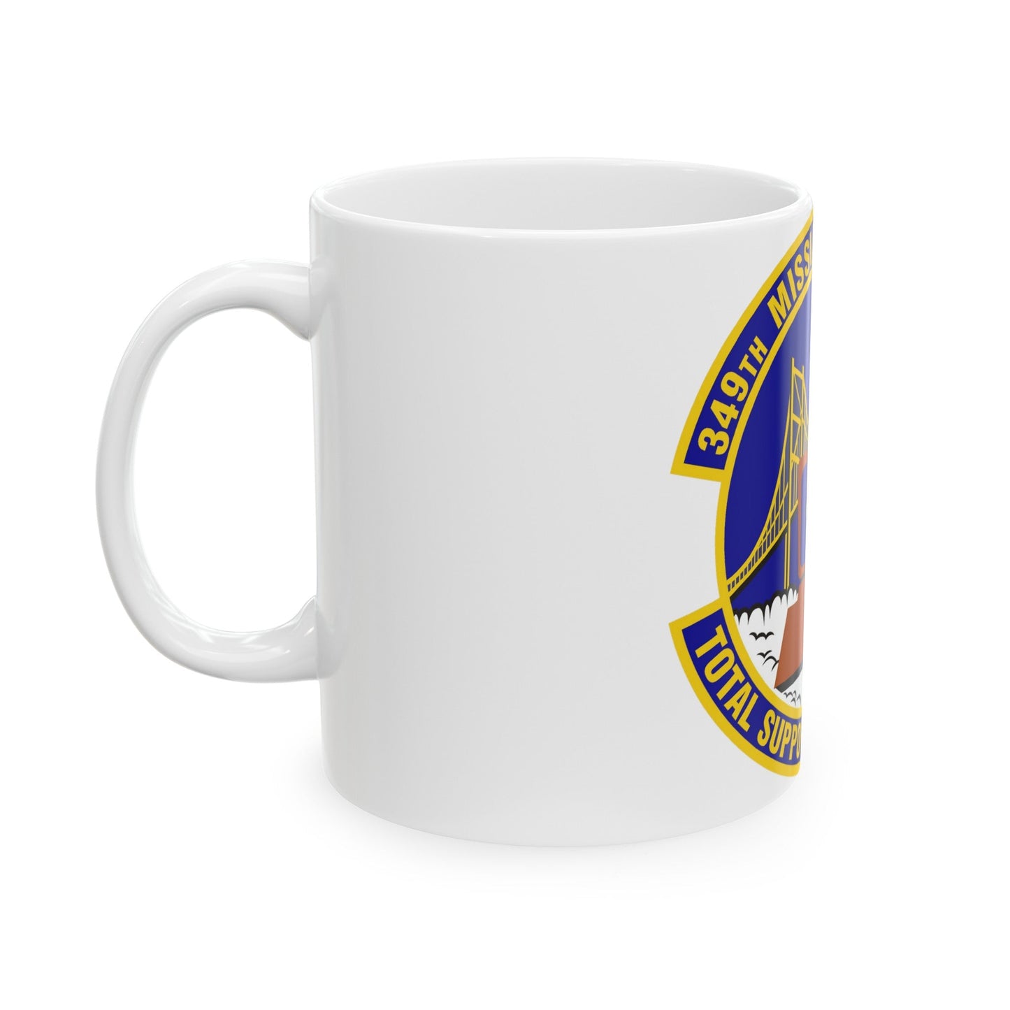 349th Mission Support Squadron (U.S. Air Force) White Coffee Mug-The Sticker Space