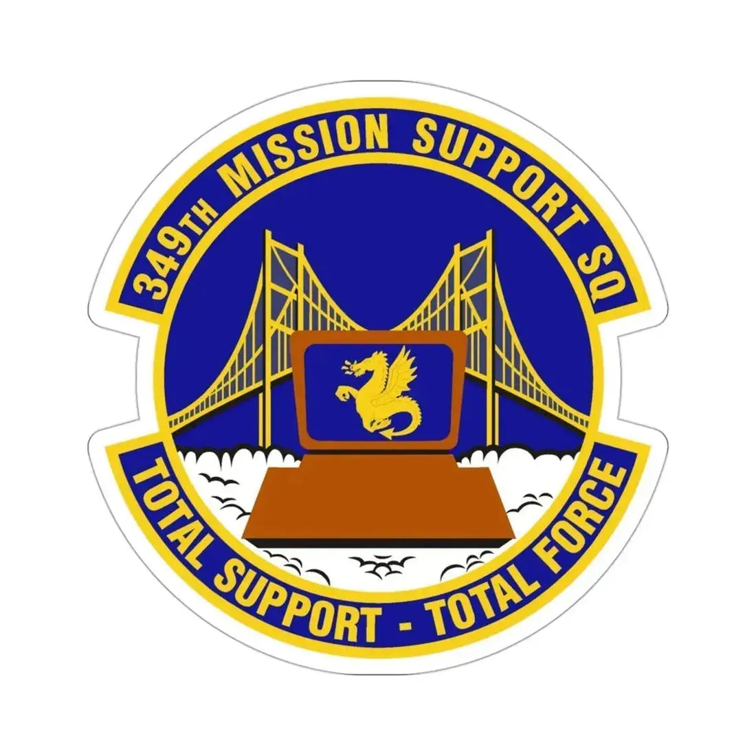 349th Mission Support Squadron (U.S. Air Force) STICKER Vinyl Die-Cut Decal 3 Inch - The Sticker Space