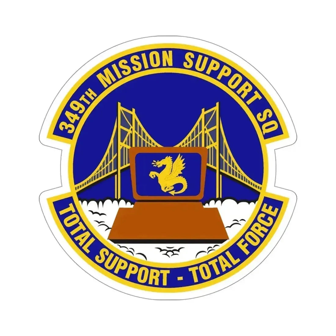 349th Mission Support Squadron (U.S. Air Force) STICKER Vinyl Die-Cut Decal 4 Inch - The Sticker Space