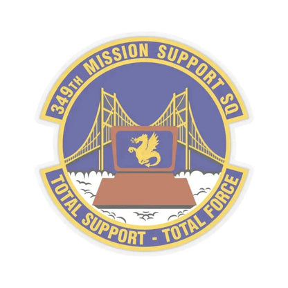 349th Mission Support Squadron (U.S. Air Force) STICKER Vinyl Kiss-Cut Decal 2 Inch Transparent - The Sticker Space