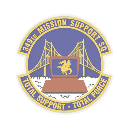 349th Mission Support Squadron (U.S. Air Force) STICKER Vinyl Kiss-Cut Decal 3 Inch Transparent - The Sticker Space