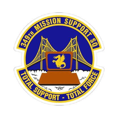 349th Mission Support Squadron (U.S. Air Force) STICKER Vinyl Kiss-Cut Decal 4 Inch White - The Sticker Space