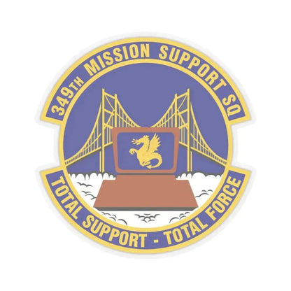349th Mission Support Squadron (U.S. Air Force) STICKER Vinyl Kiss-Cut Decal 6 Inch Transparent - The Sticker Space