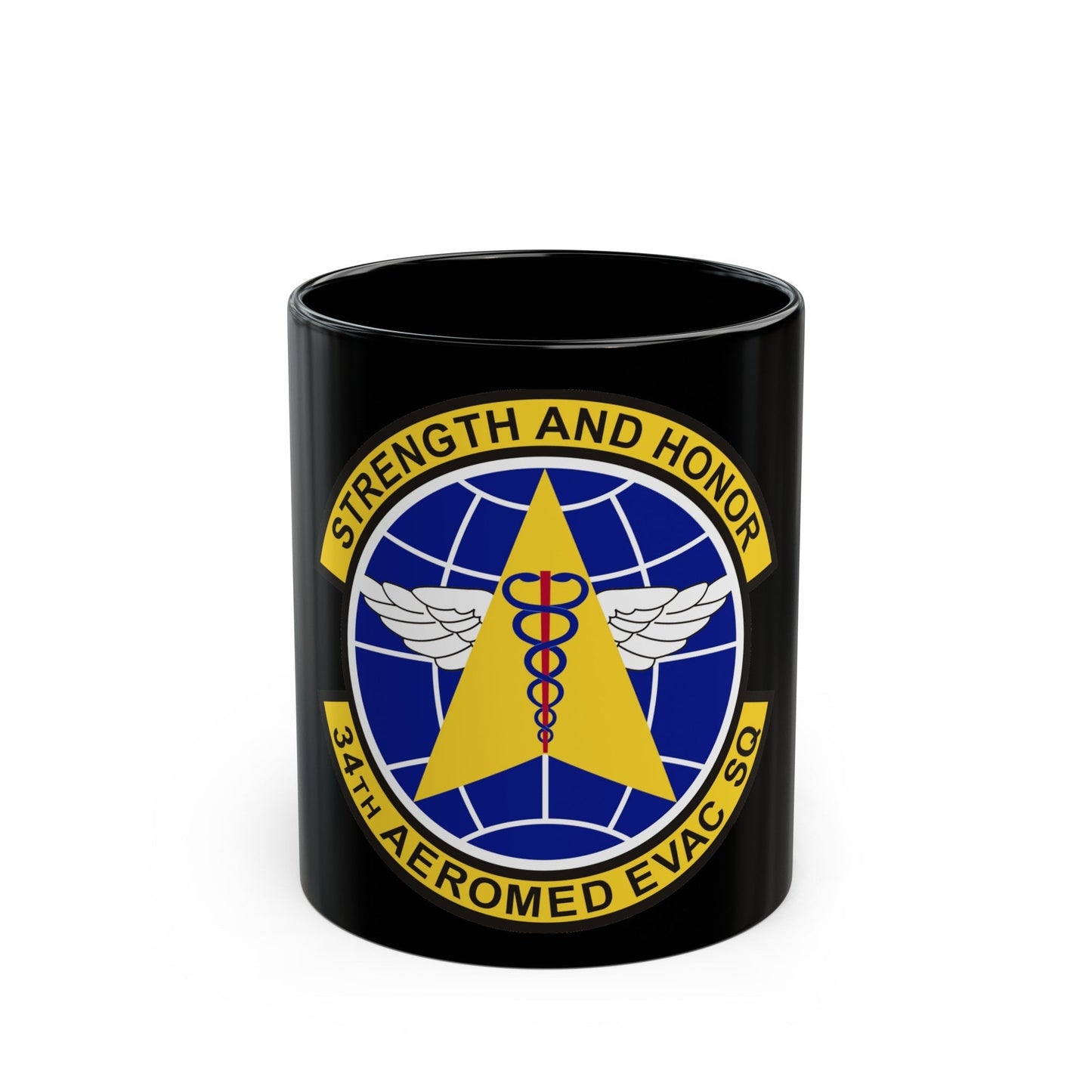 34th Aeromedical Evacuation Squadron (U.S. Air Force) Black Coffee Mug-11oz-The Sticker Space