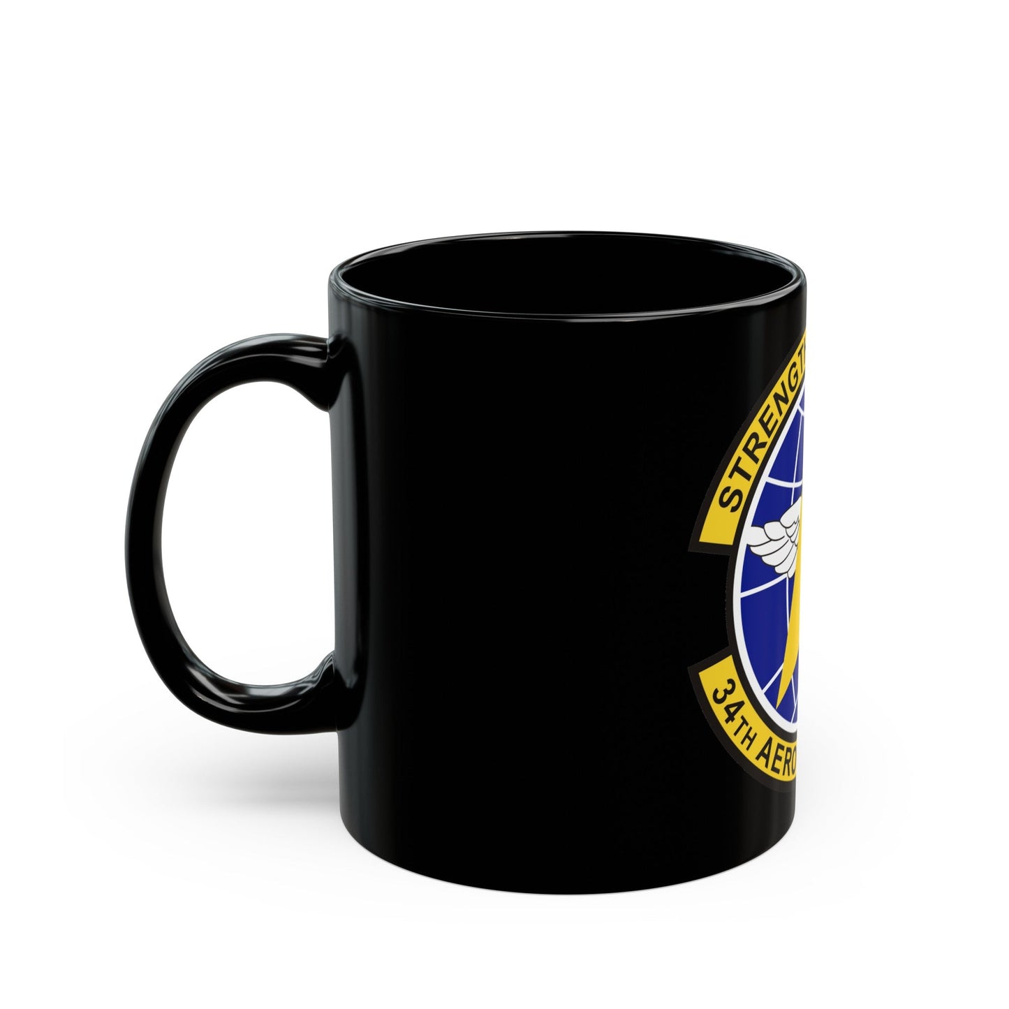 34th Aeromedical Evacuation Squadron (U.S. Air Force) Black Coffee Mug-The Sticker Space