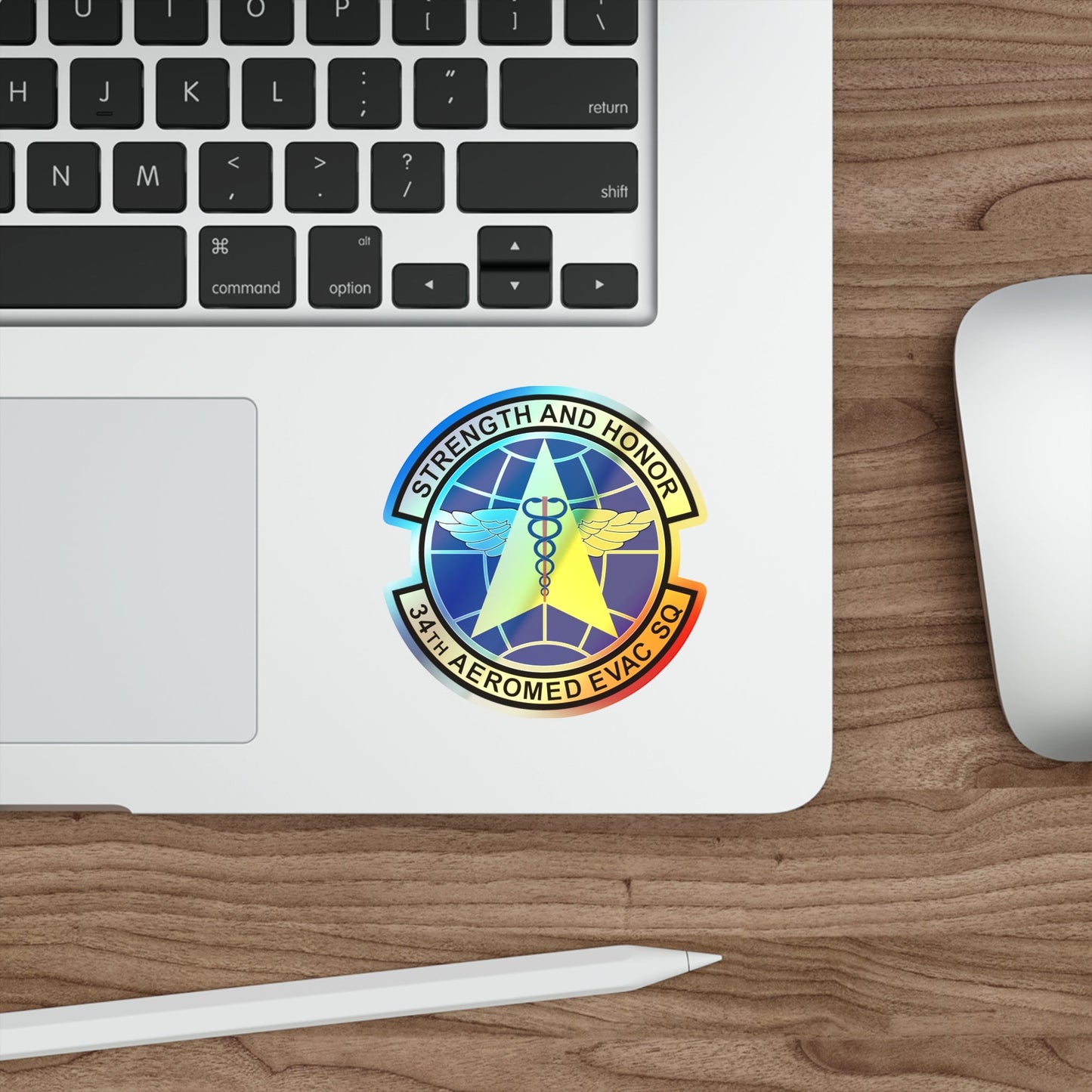 34th Aeromedical Evacuation Squadron (U.S. Air Force) Holographic STICKER Die-Cut Vinyl Decal-The Sticker Space